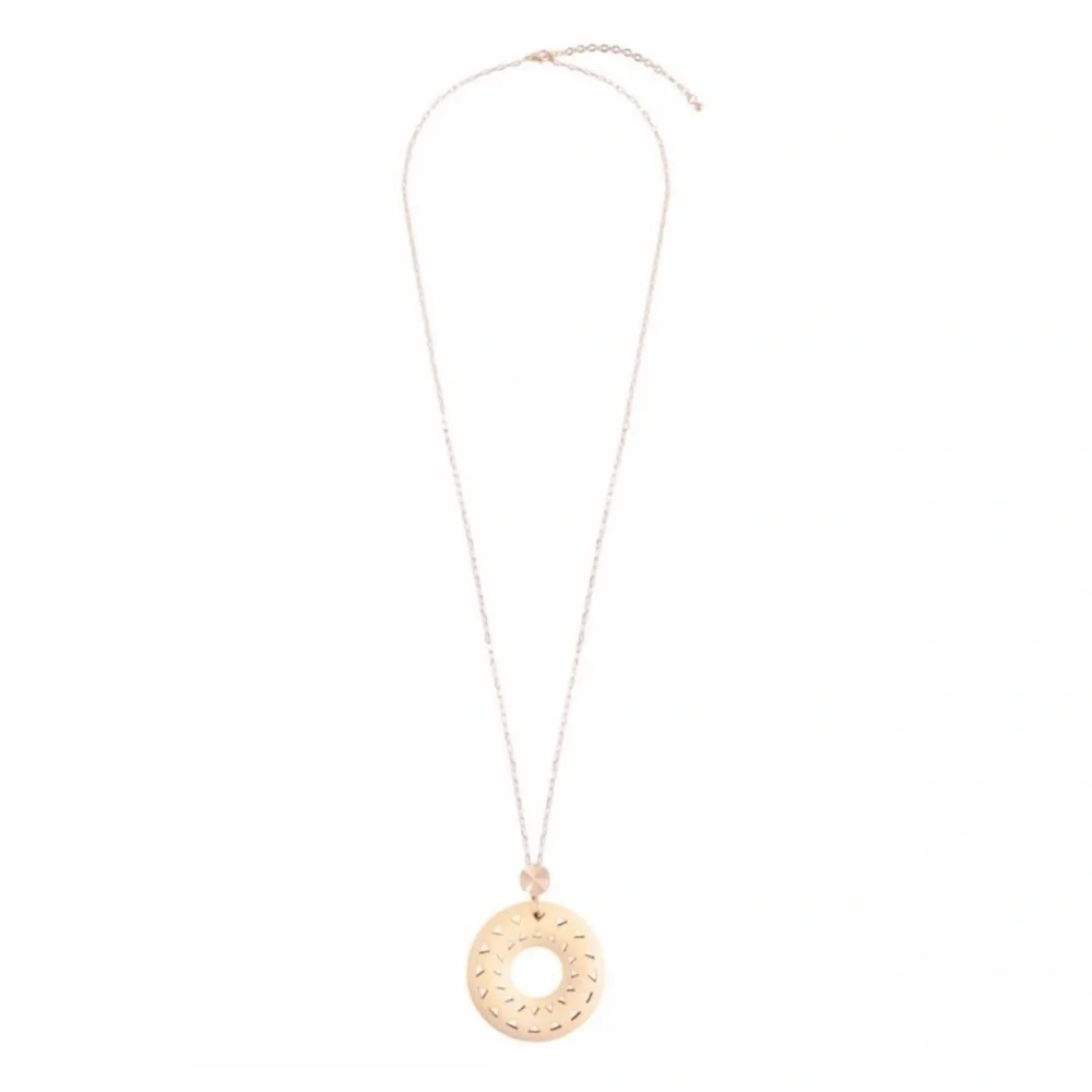 Influence Wooden Pendant Necklace Laser Cut Boho Long Chain Statement Jewelry - Picture 9 of 9